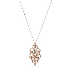 Sugarfix By Bauble Bar Rose Gold Long Pendant Adjustable Necklace